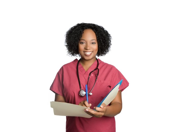 Women’s Basic 1-Pocket Pink Scrub Top