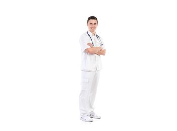 Men’s White Scrub Set